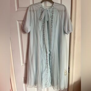 Vintage ice blue dressing gown